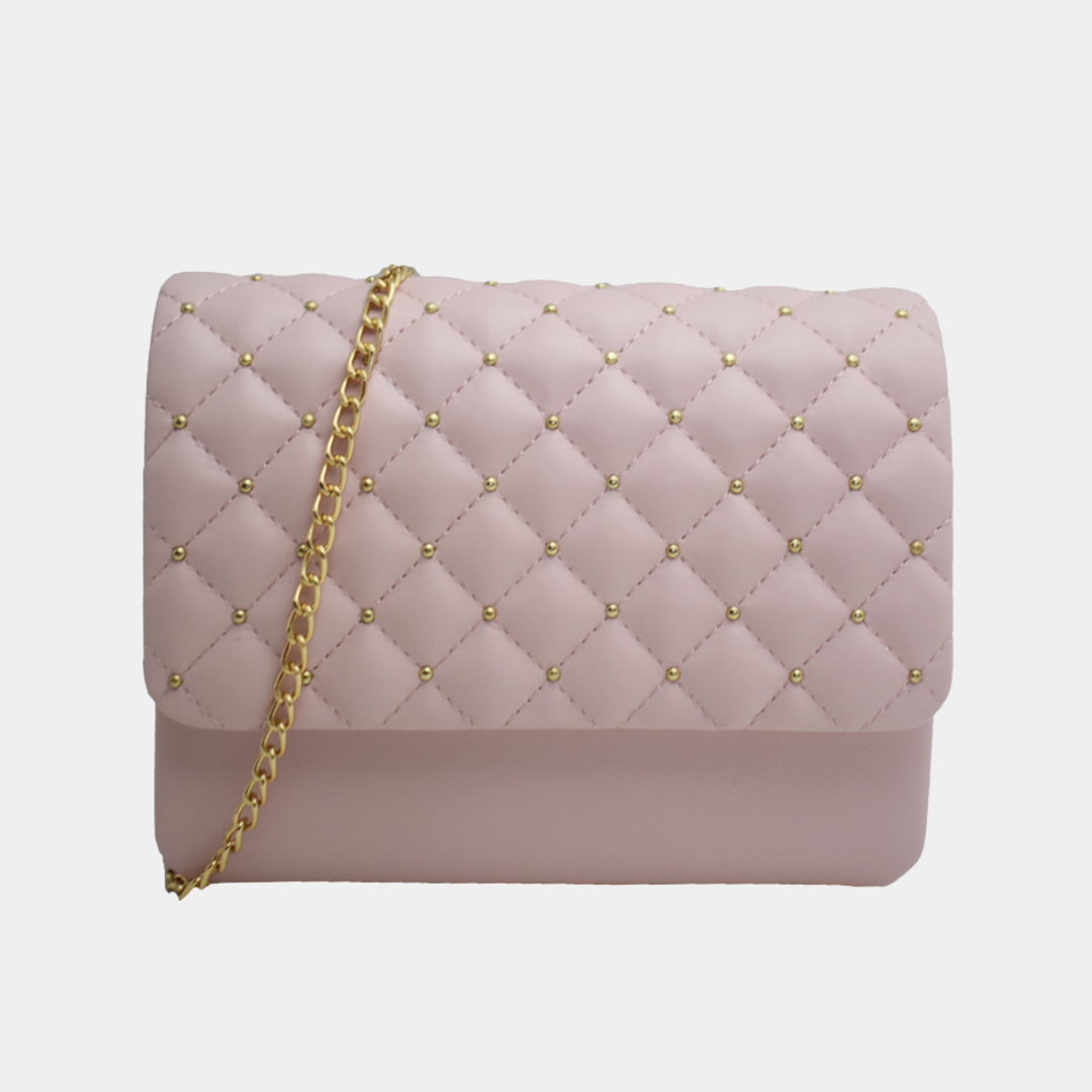 Quilted Studded Shoulder Bag