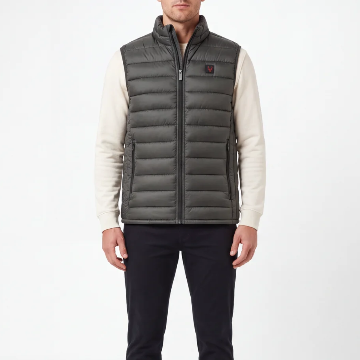Mens Zip Pocket Contrast Gilet