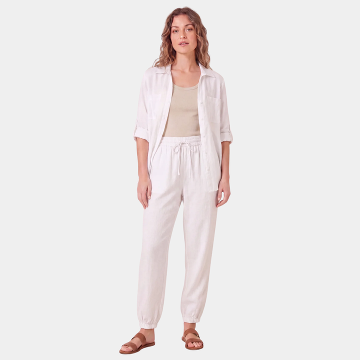 Ex Store Ladies White Linen Culottes