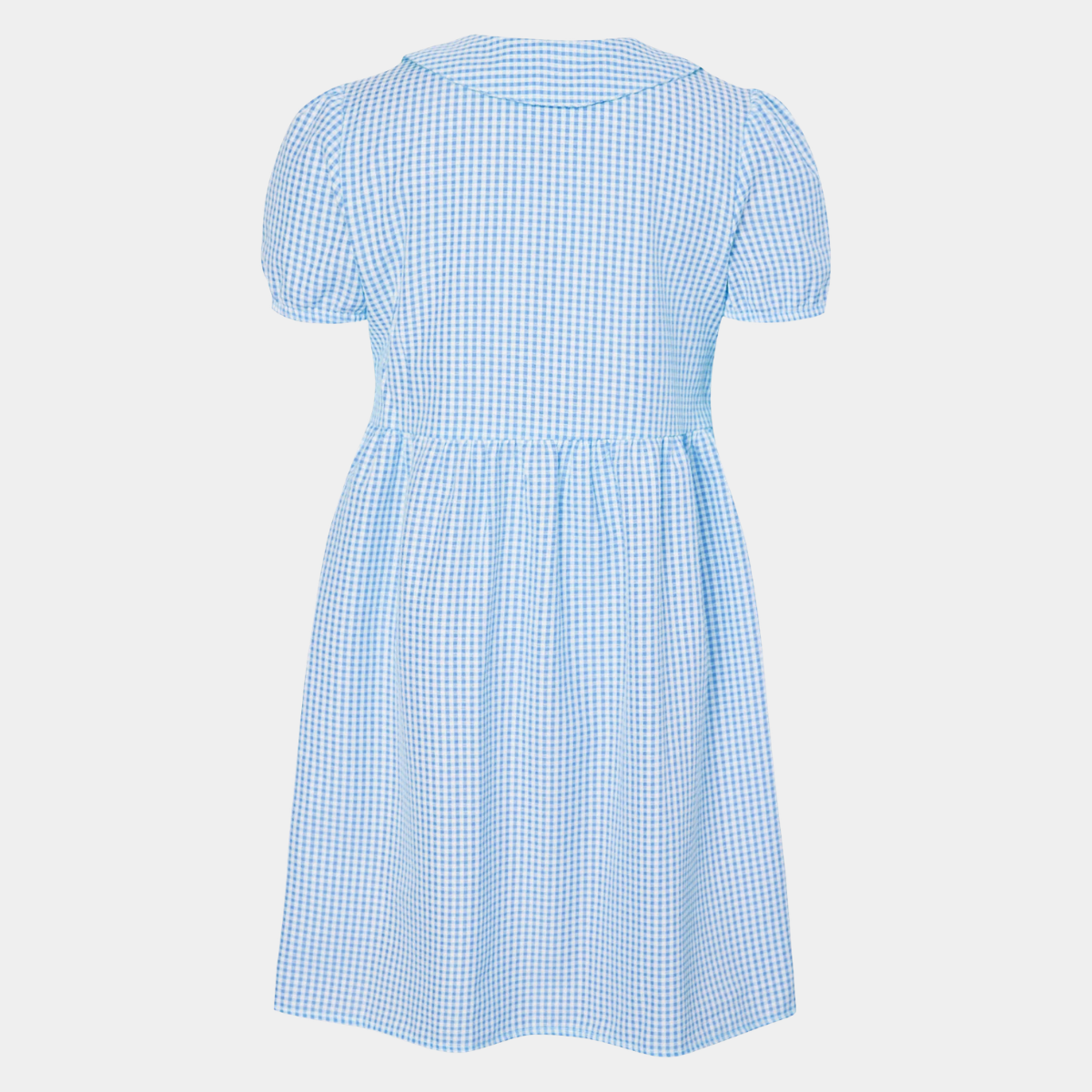 Girls Gingham Button 2pk School Dress