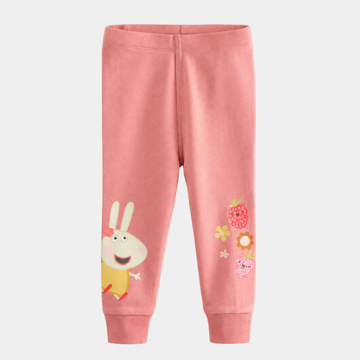 Girls Pink Peppa Pig Cuff Pj Bottoms
