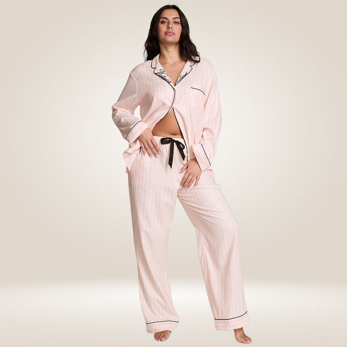 Ladies VS Pink Stripe Pyjamas