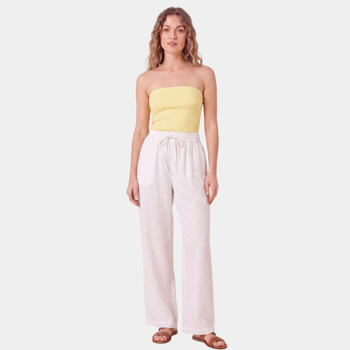 Ex Store Ladies White Linen Trouser