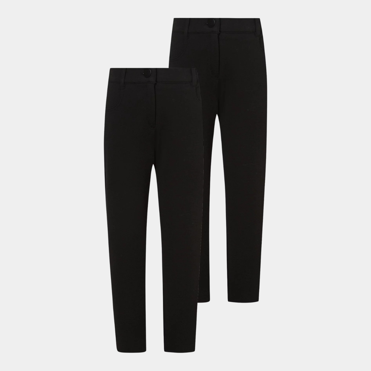 Girls 2pk Skinny Leg School Trouser