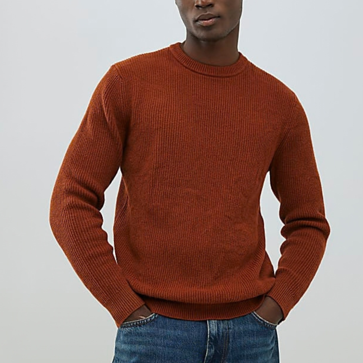 Mens RI Crew Neck Knitted Jumper