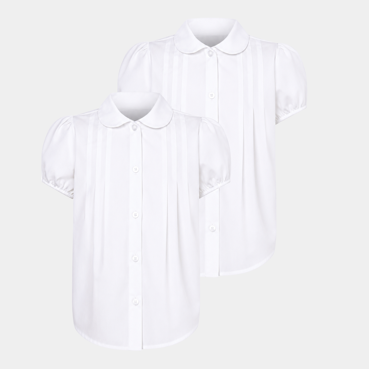 Girls Pleated 2pk School Polo Shirt