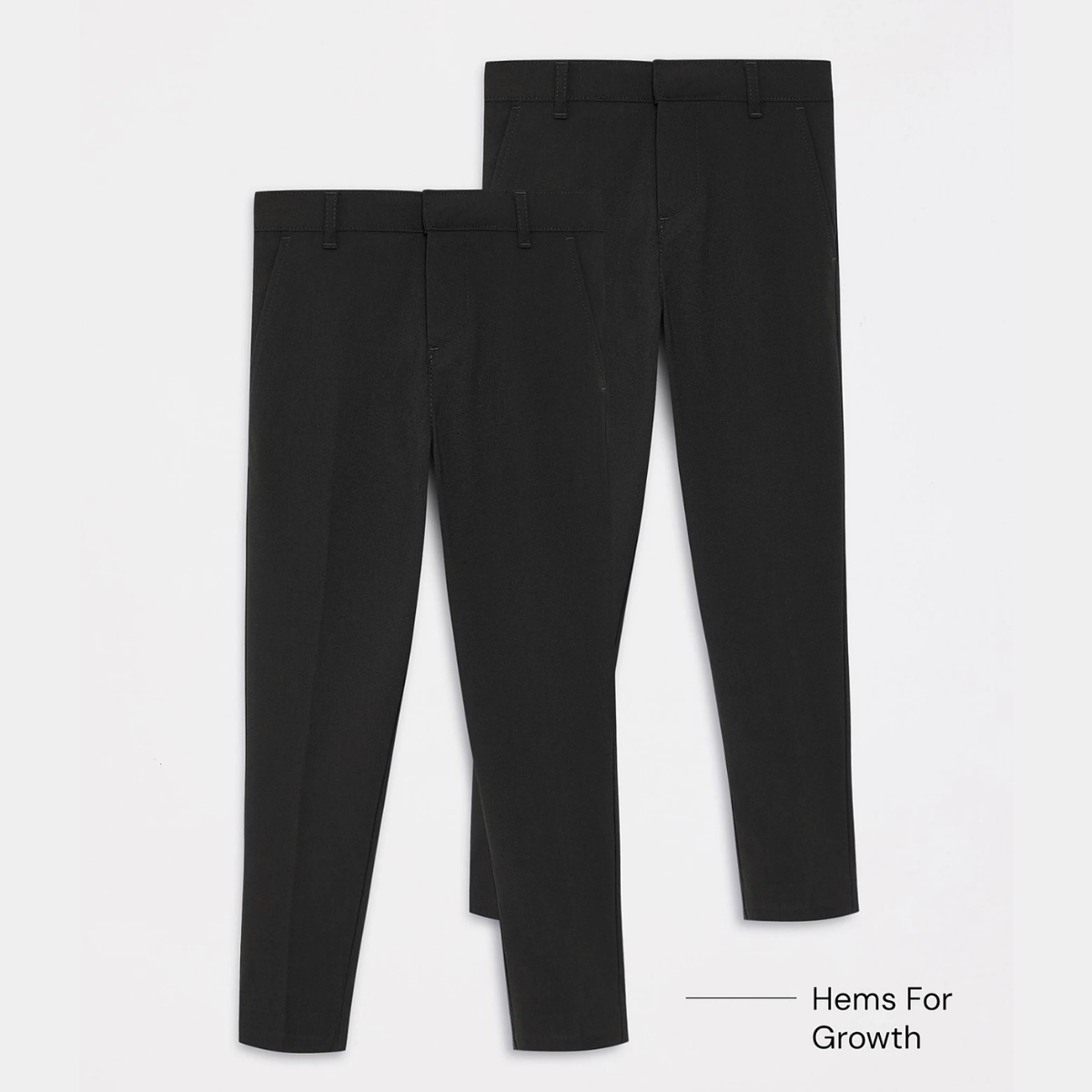 Boys Skinny Leg 2pk School Trouser