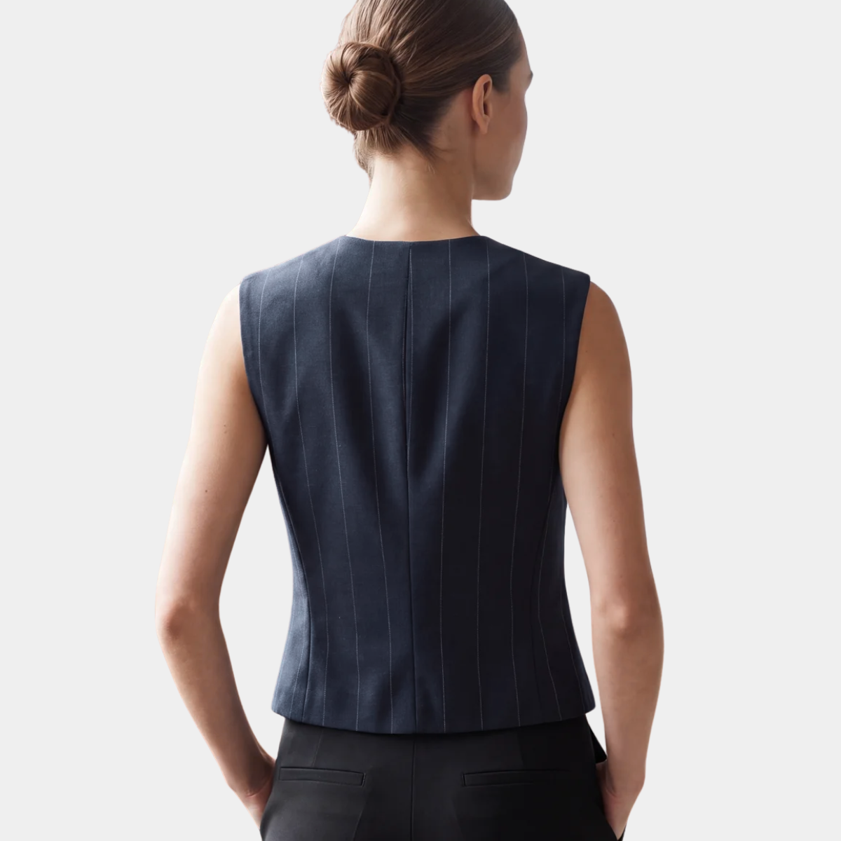 Ladies RI Pinstripe Waistcoat