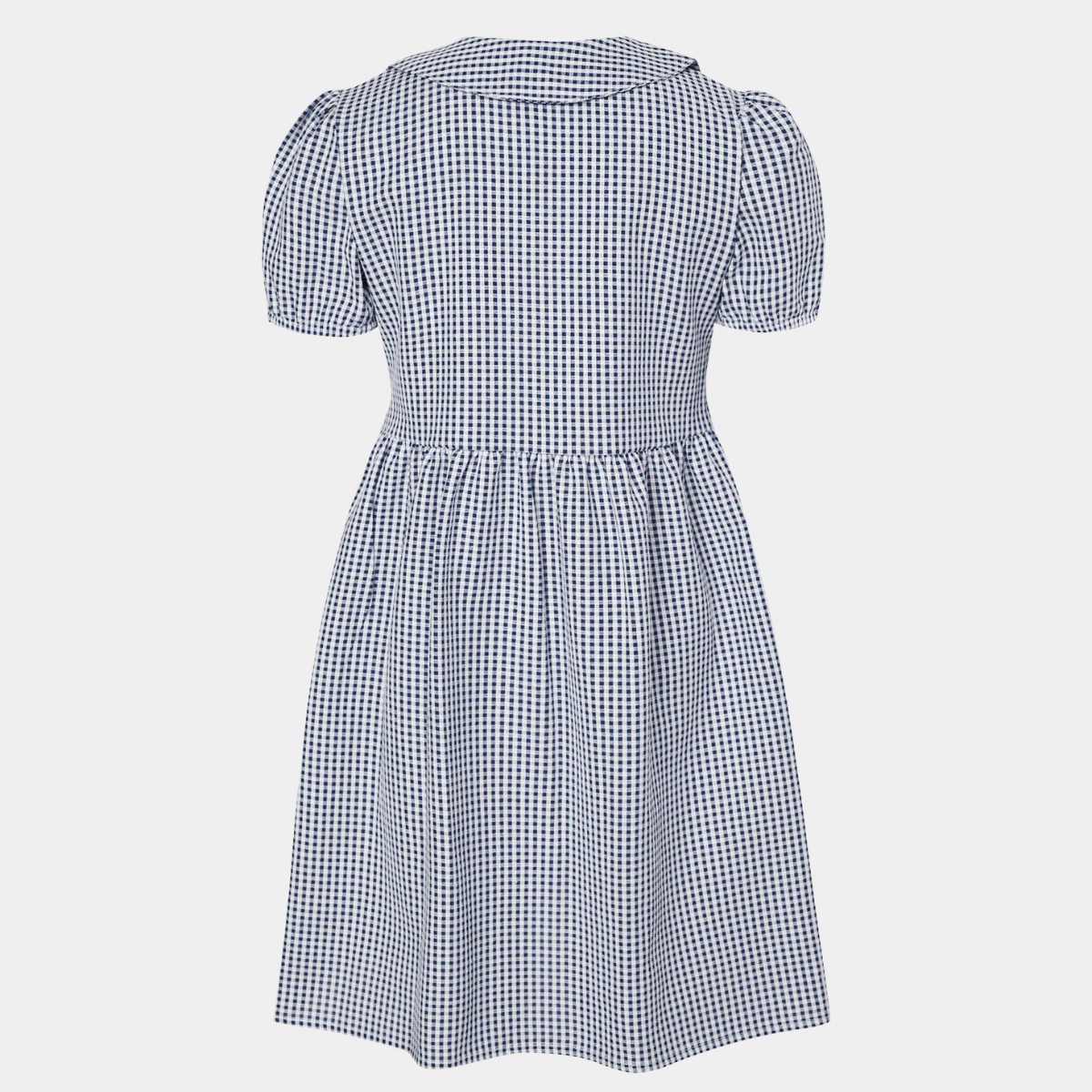 Girls Gingham Button 2pk School Dress