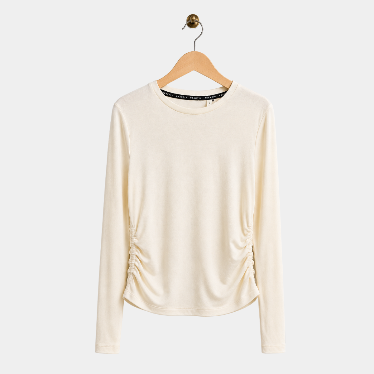 Ladies Cream Long Sleeve Active Top