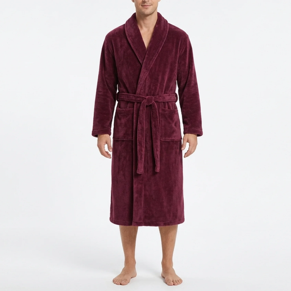 Mens Fleece Dressing Gown