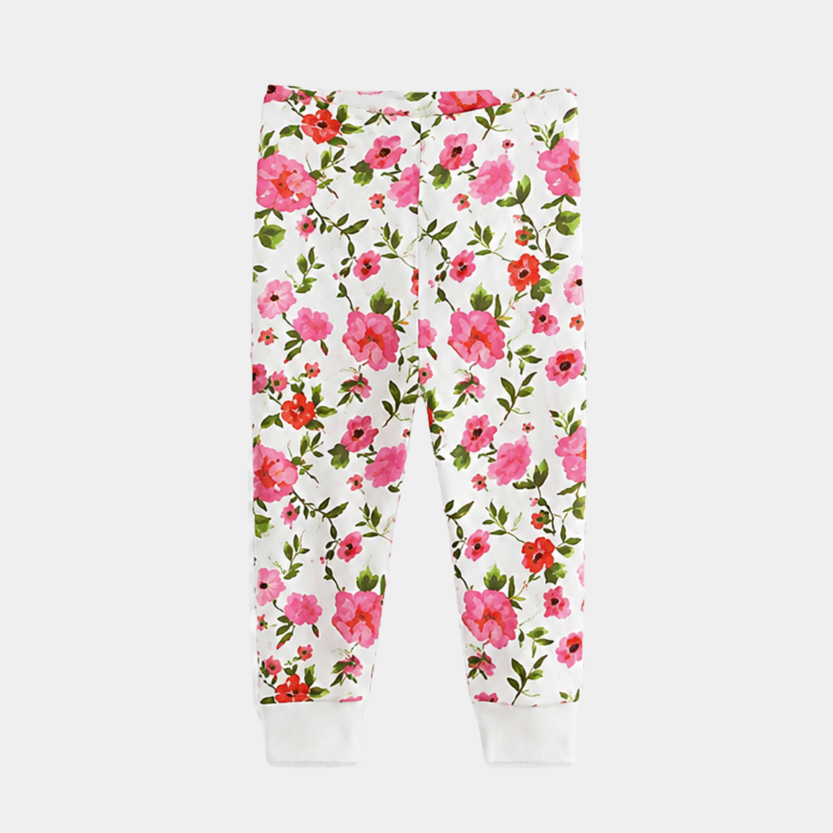 Girls White Floral Pj Bottom