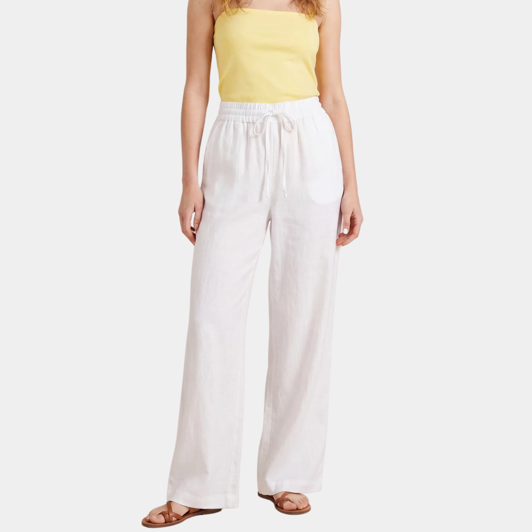 Ex Store Ladies White Linen Trouser