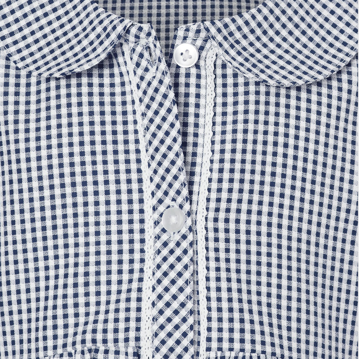 Girls Gingham Button 2pk School Dress