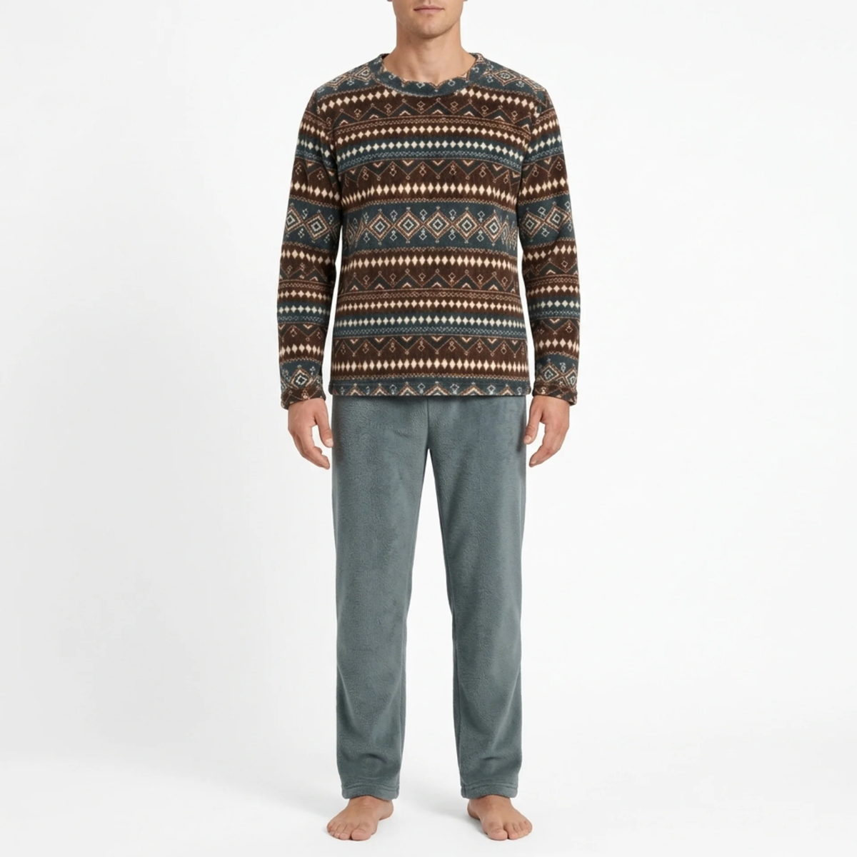 Mens Fleece Lounge Set