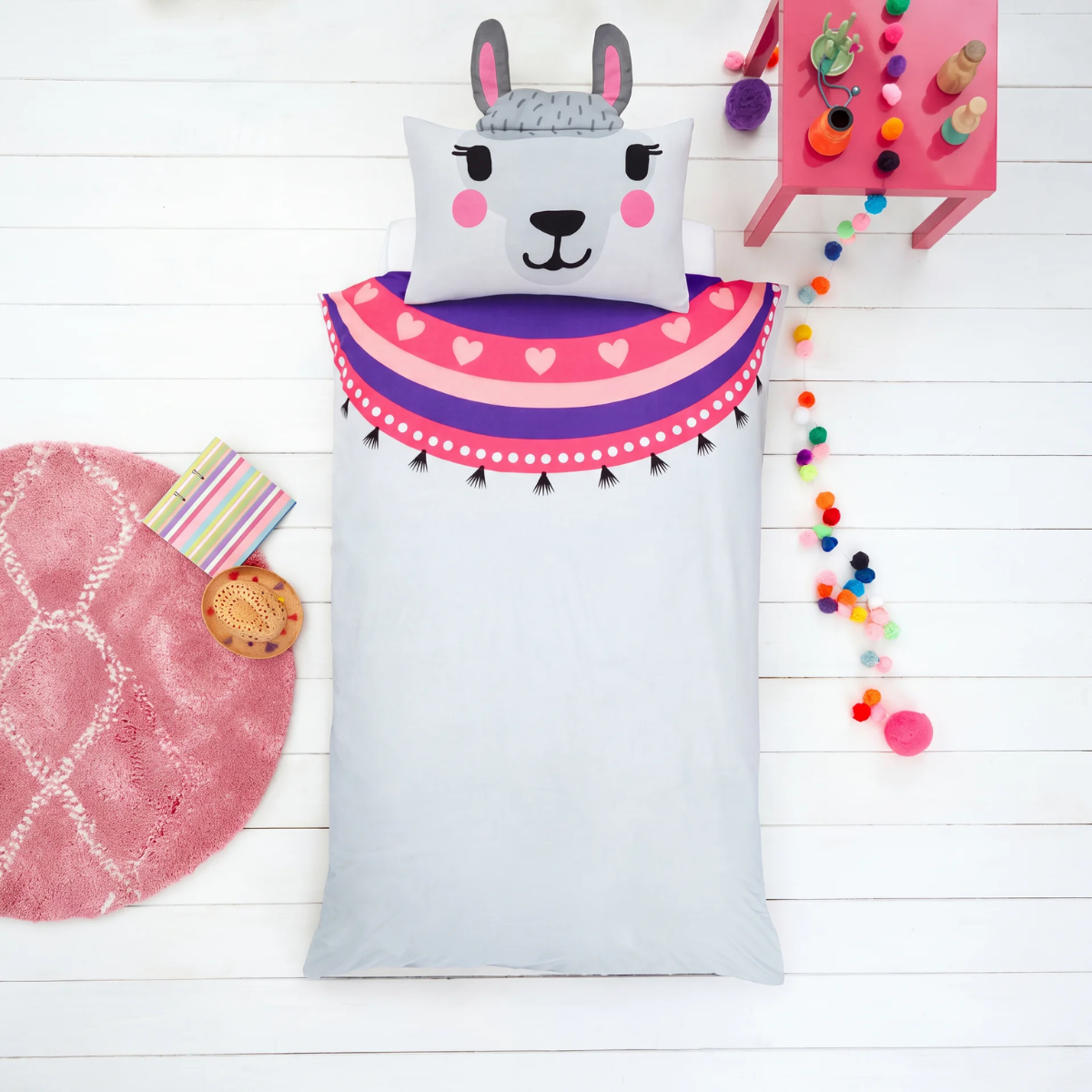 Reversible Llama Single Duvet Set