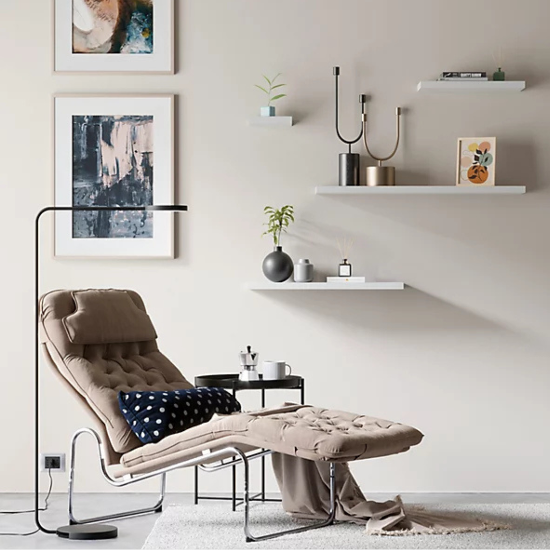 White Floating Shelf 60x24cm