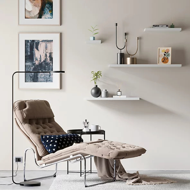 White Floating Shelf 60x24cm