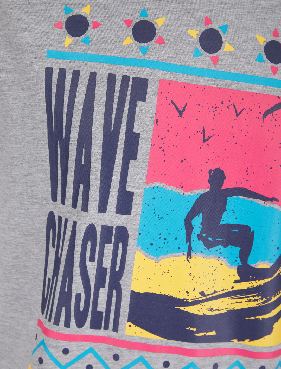 Mens Grey Wave Chaser T-shirt