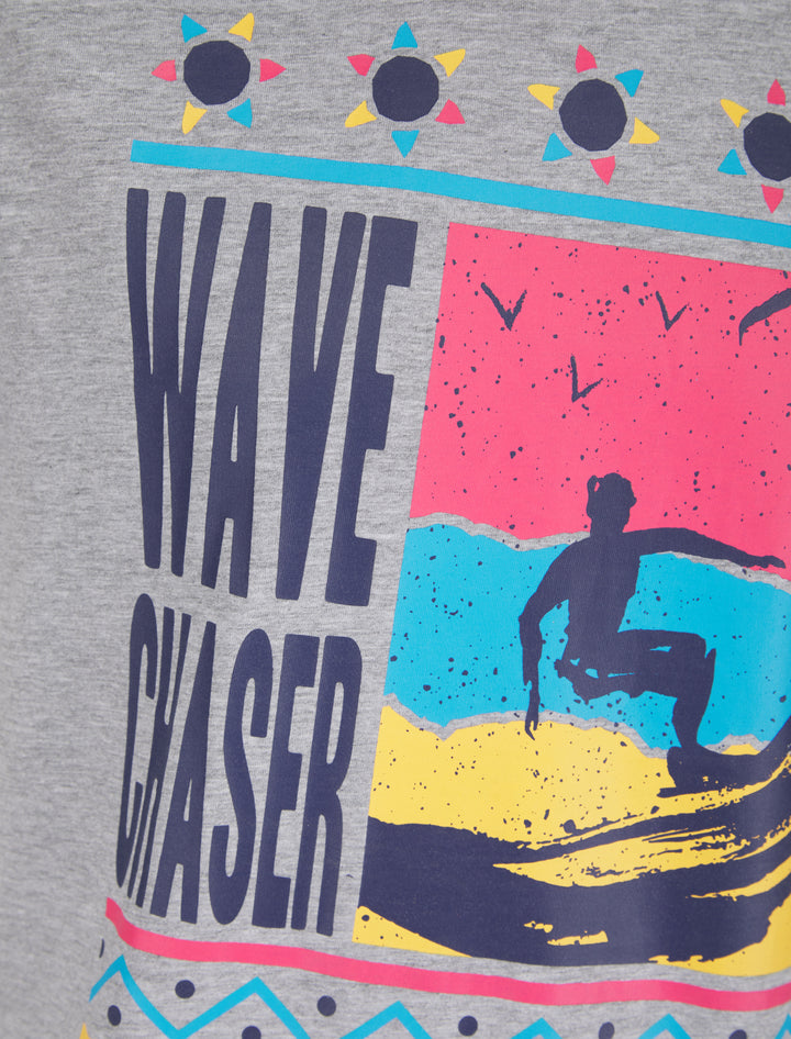 Mens Grey Wave Chaser T-shirt