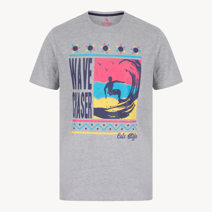 Mens Grey Wave Chaser T-shirt