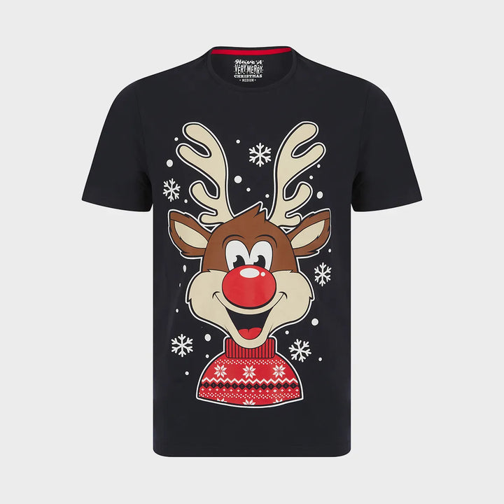 Mens Navy Rudolph T-shirt