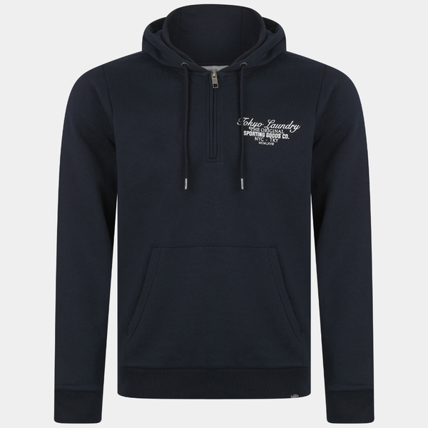 Mens Tokyo Laundry 1/4 Zip Hoodie
