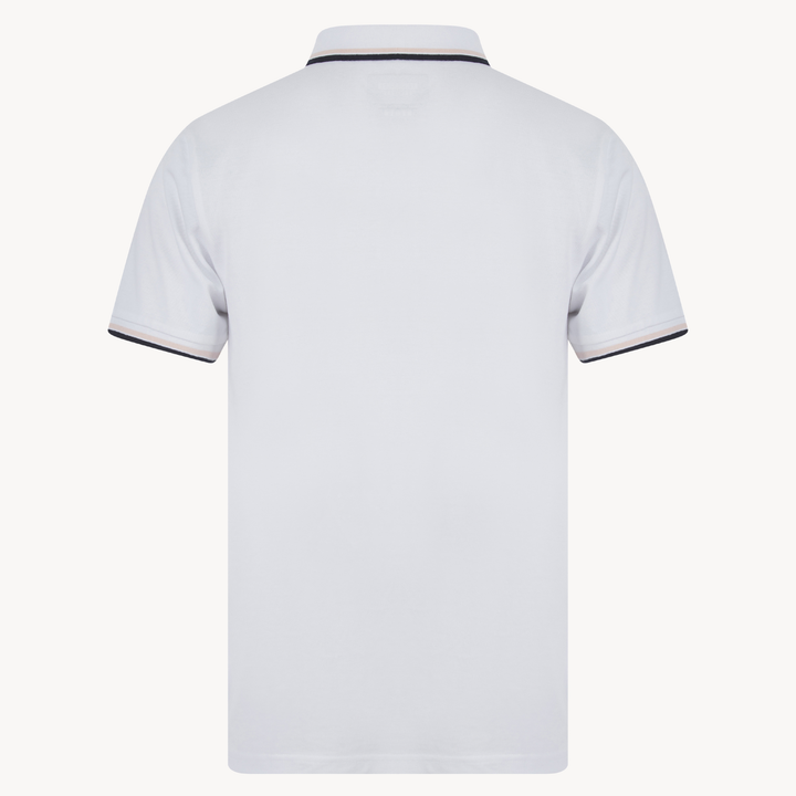 Men's White Pique Polo