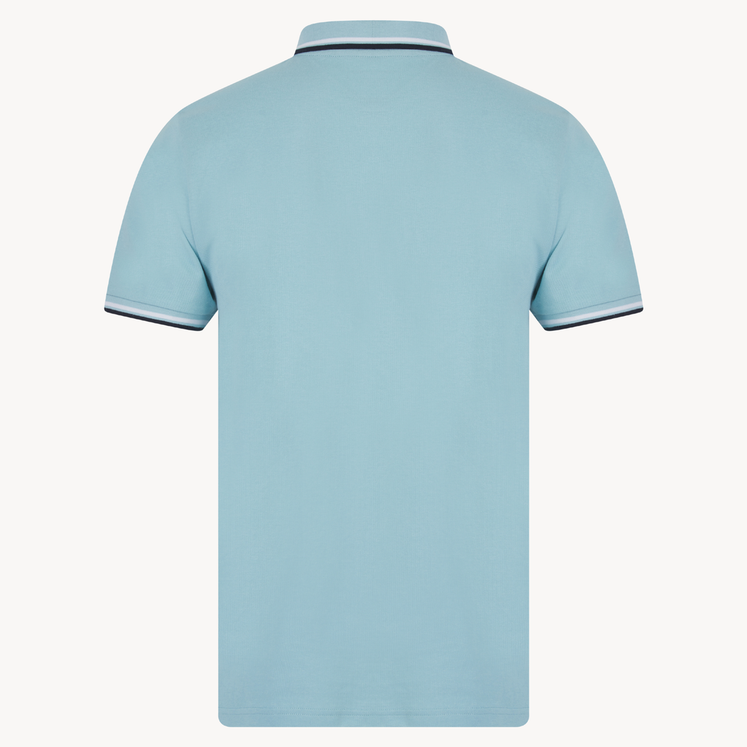 Men's Blue Pique Polo