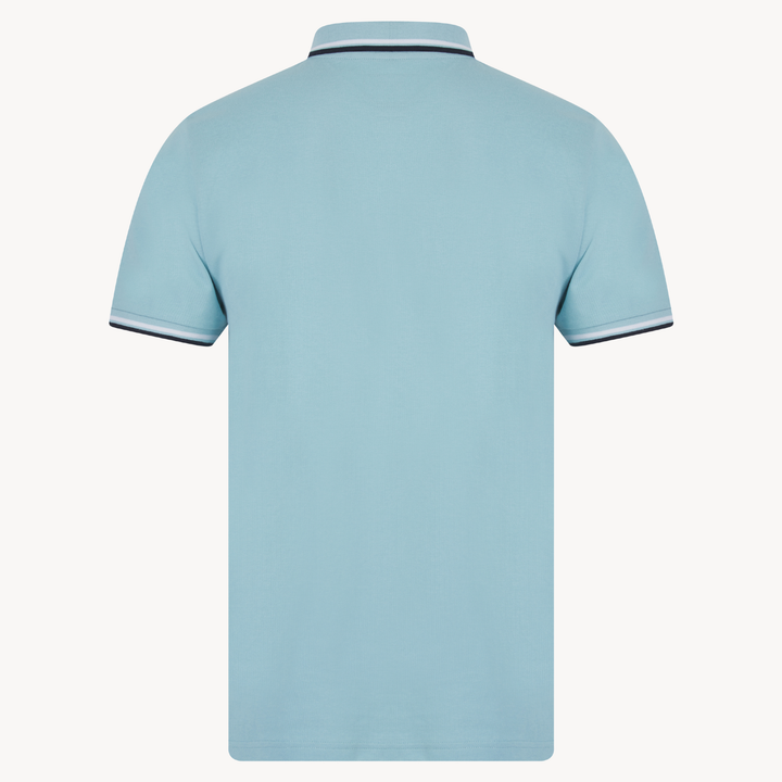 Men's Blue Pique Polo