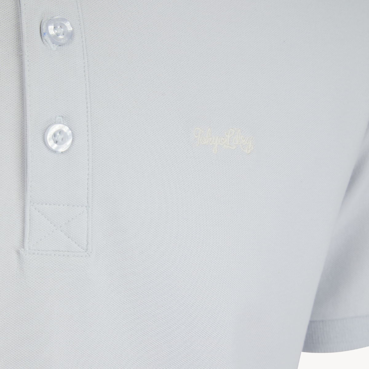 Mens Tokyo Laundry Pale Blue Polo With Embroidery