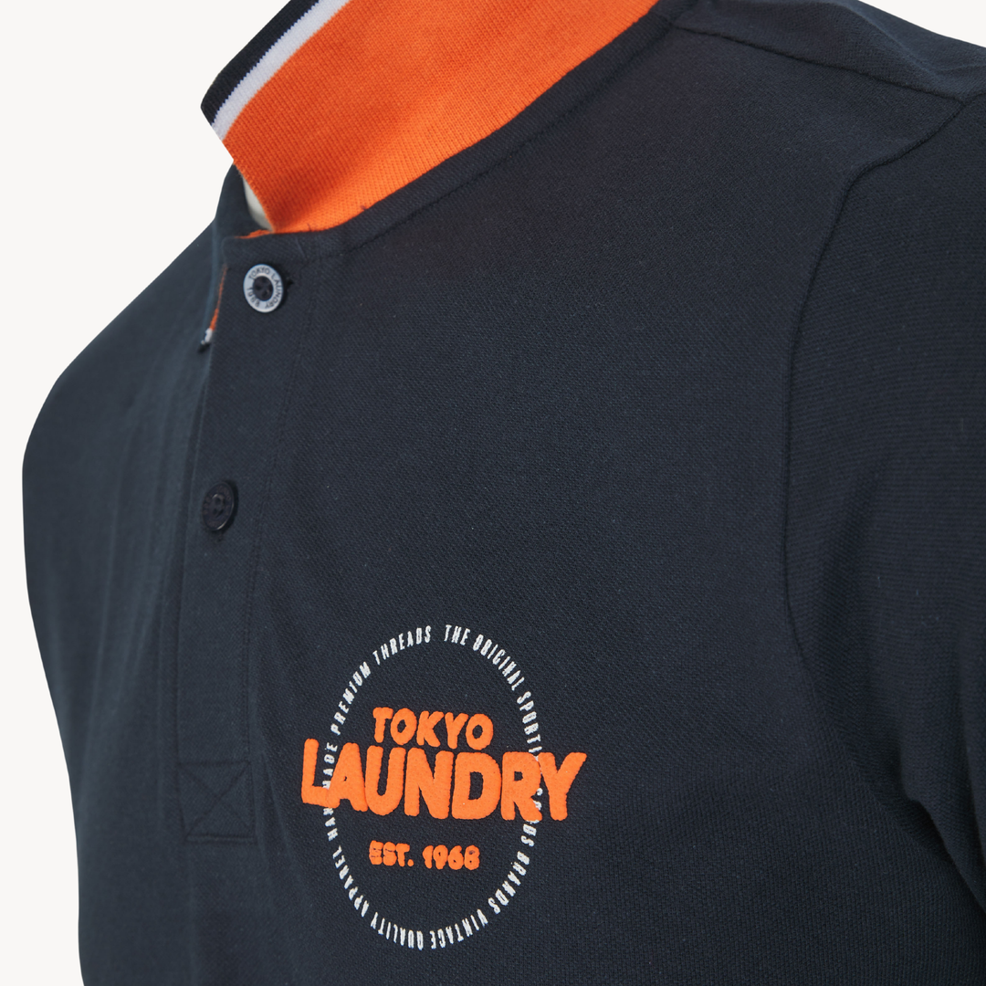 Men's Navy Tokyo Laundry Polo Shirt