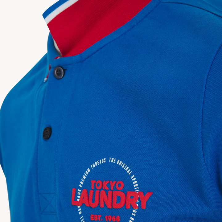 Men's Blue Tokyo Laundry Polo Shirt