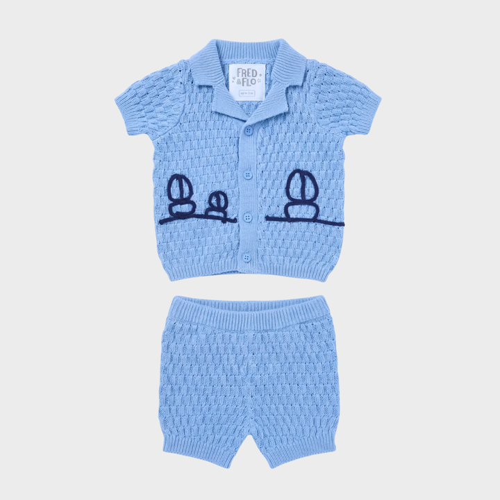 Kids Knitted Boat Short Set
