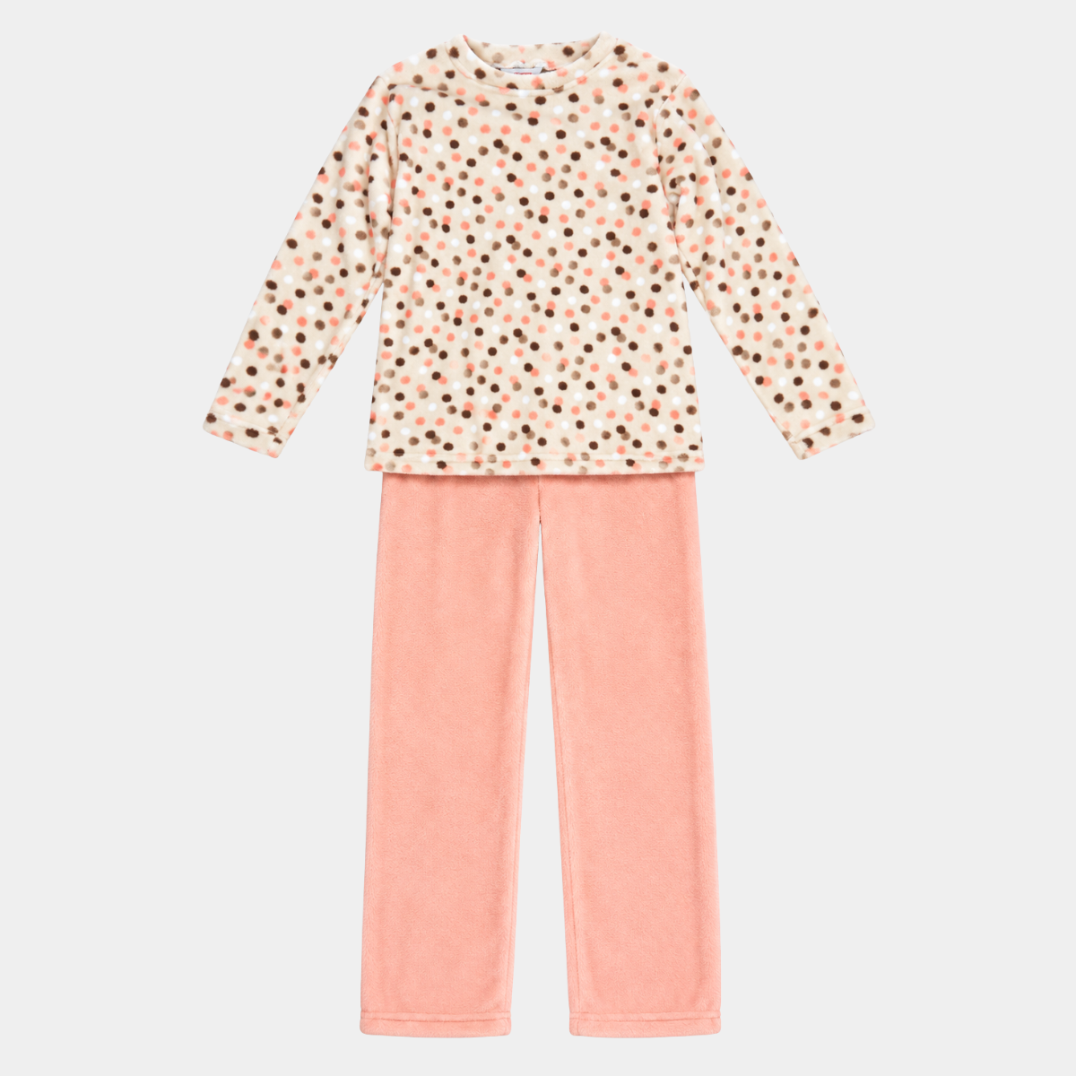 Ladies Spot Fleece Lounge Set