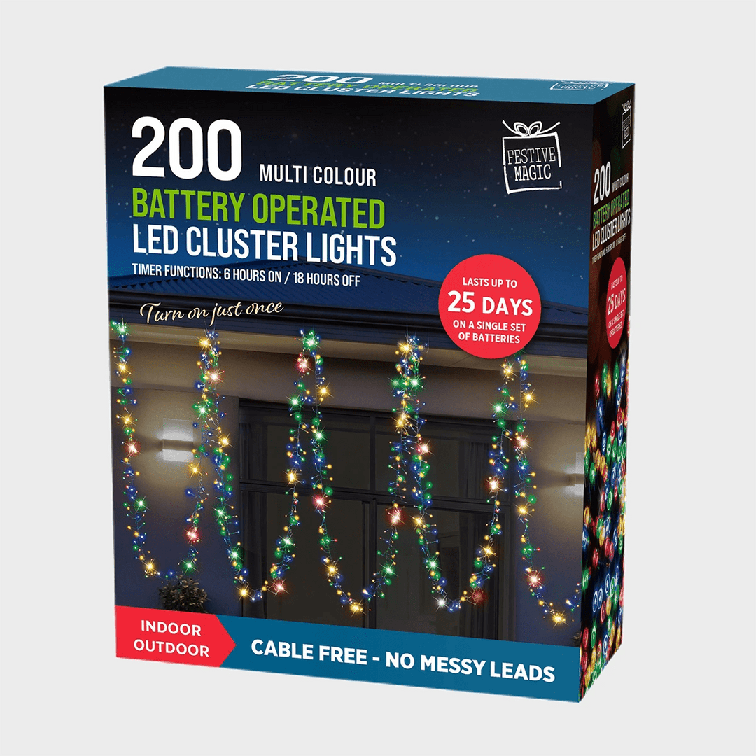 200 LED Timer Cluster Lights Multicolour You Know Who's