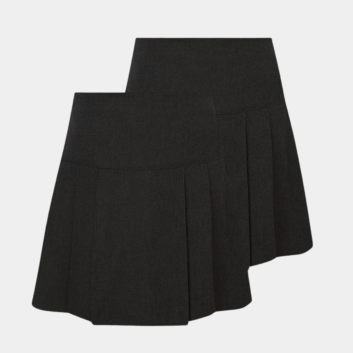Girls 2pk Pleated School Skirt
