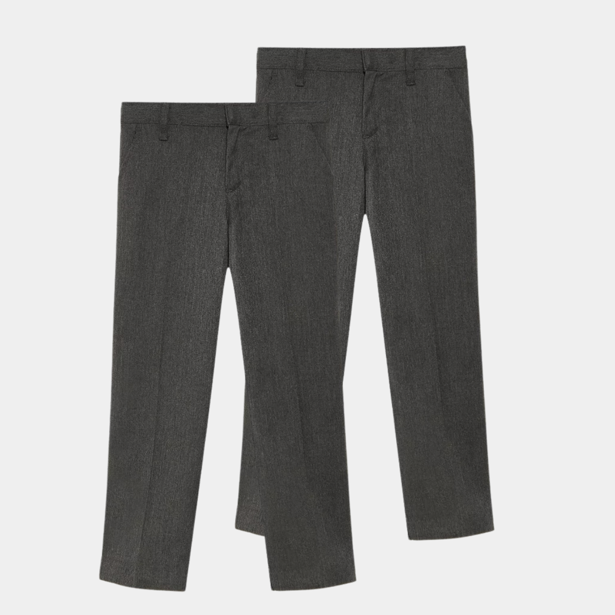 Boys Regular Elasticated Waist 2pk School Trouser