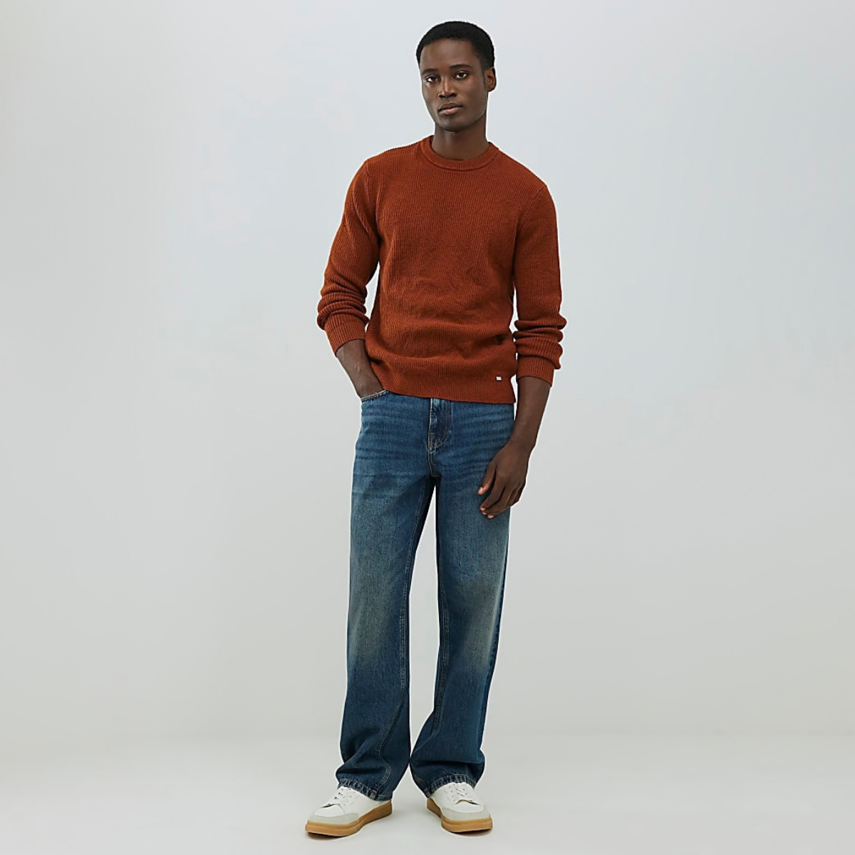 Mens RI Crew Neck Knitted Jumper