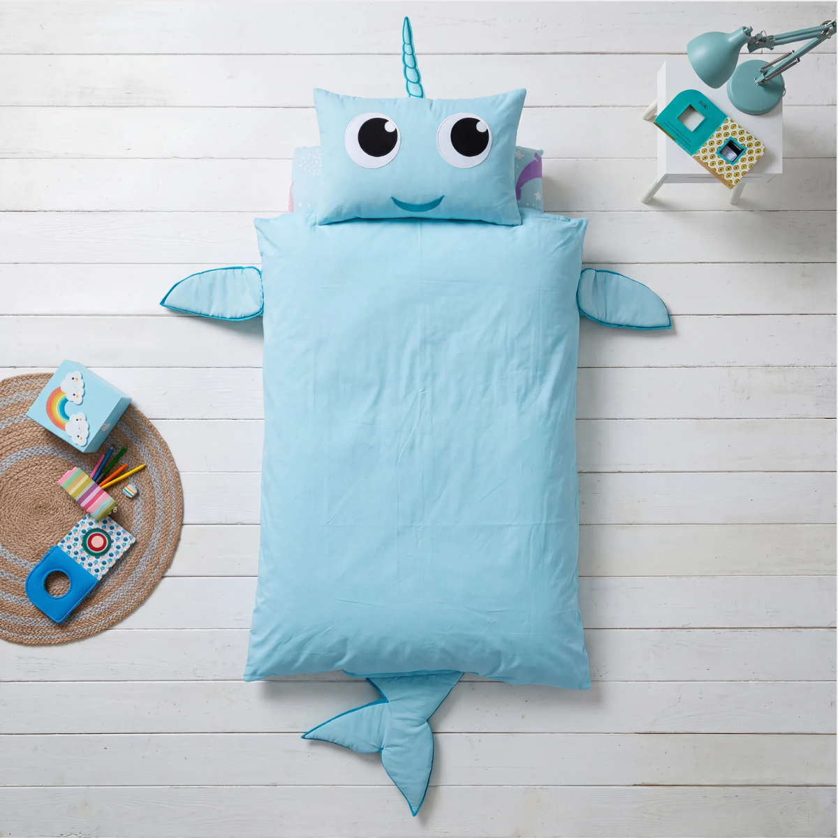 Reversible Narwhal Single Duvet Set