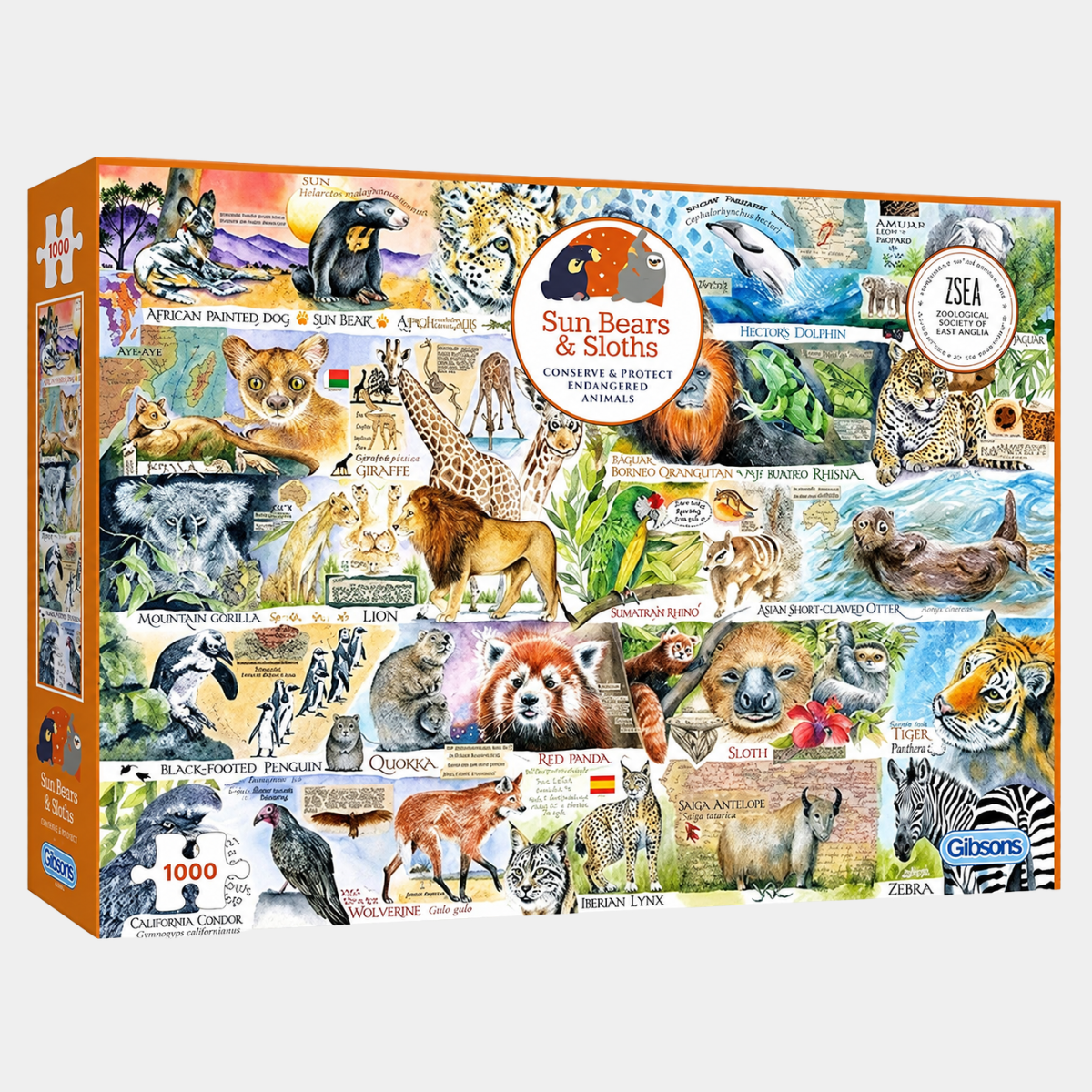 1000PC Suns Bears and Sloths Gibsons Jigsaw