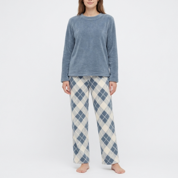 Ladies Diamond Fleece Lounge Set