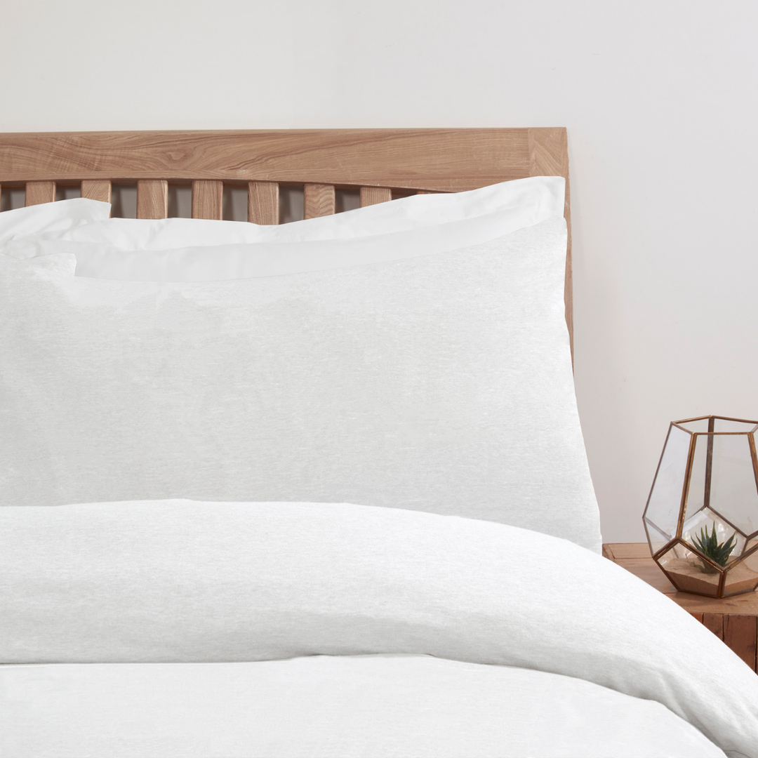 Sleepdown White Jersey Duvet Set