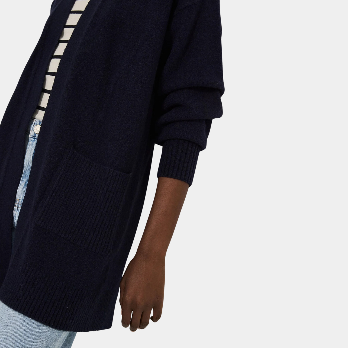 Ladies Edge To Edge Midi Cardigan
