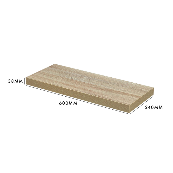 Oak Floating Shelf 60x24cm