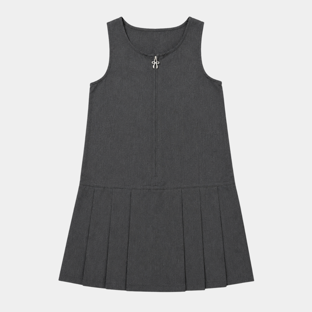 Girls 2pk Bow Zip Pinafore