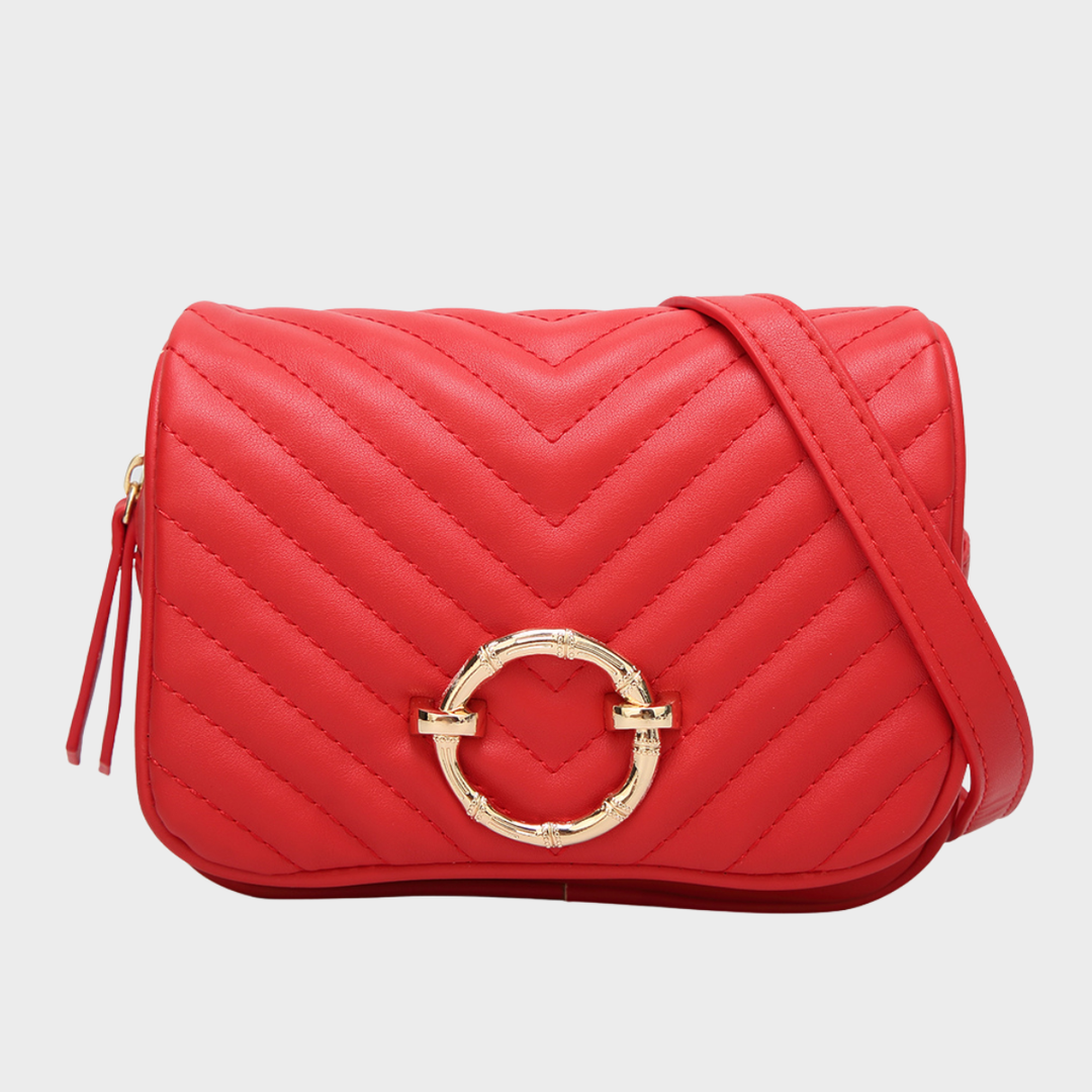 Red Quilted Leather Bag