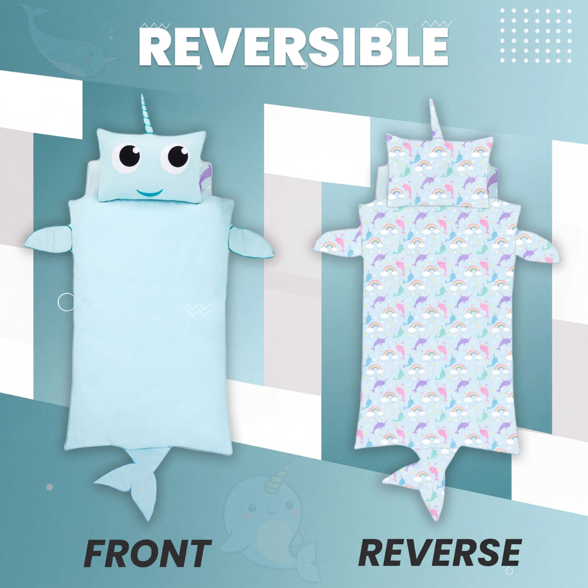 Reversible Narwhal Single Duvet Set