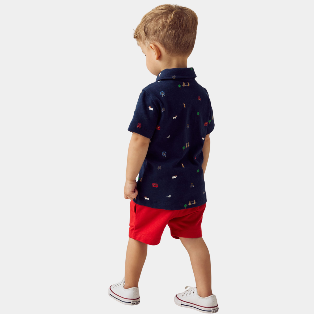 Kids London Printed Polo