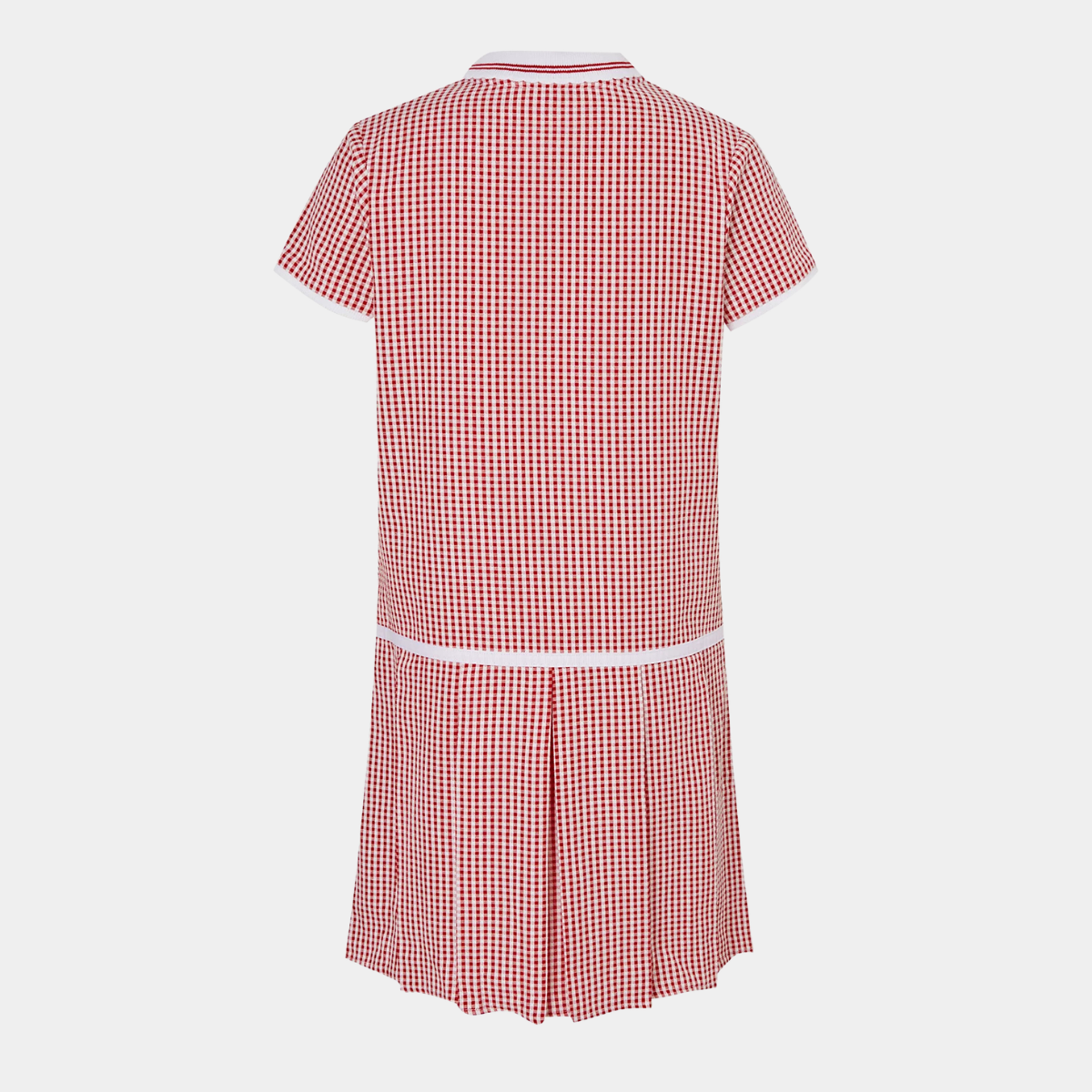 Girls Collar Gingham Zip Up 2pk School Dress